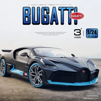 1:24 Bugatti DIVO Lydinio Sporto Automobilio Modelį Diecasts Metalo Žaislinės Transporto priemonės, Automobilio Modelis, Modeliavimas, Garso, Šviesos Surinkimo Vaikų Dovanų