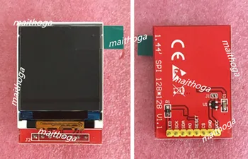 1.44 colių 8PIN 65K Spalvų SPI TFT LCD Ekranas su PCB Lenta ST7735 Ratai SSD 128(RGB)*128