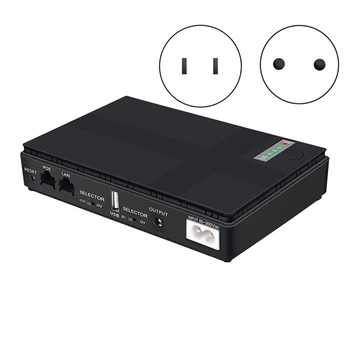 1 Komplektas 9V 12V Nepertraukiamo Elektros Tiekimo Mini UPS, USB POE 10400Mah Baterija Atsargine, Skirtas Wifi Router CCTV (JAV Plug)