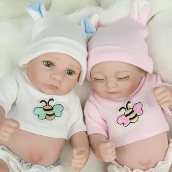 10 colių Realus Modeliavimas Reborn Baby Doll, Silikono, viso Kūno, galima Skalbti Naujagimių Dvynių Surinkimo Rekvizitai Suvenyrai Vaikams