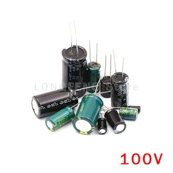 10VNT 100V470uF 470UF 100V Plug-in Aliuminio Elektrolitinių Kondensatorių