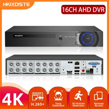 16CH HAINAUT DVR HD 8MP CCTV Saugumo kamerų Sistema, Rinkinys 6 1 16 Kanalų Hibridinis DVR 8 Kanalų Skaitmeninio Vaizdo Stebėjimo Diktofonas