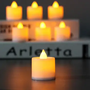 1PC Kūrybos LED Žvakė Spalvotų Lempų Modeliavimas Spalvinga Liepsna Arbata Šviesos Namuose Vestuvių, Gimtadienio Apdailos Namų Dekoro