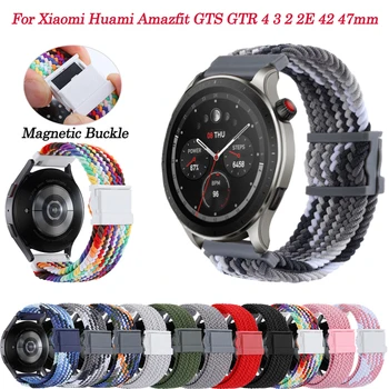 20/22mm Nylon Dirželis Xiaomi Huami Amazfit VTR GTS 4/3/2 2e Magnetinių Sagčių Smart Watchband Amazfit GTS2-4 Mini/Pvp U Apyrankė