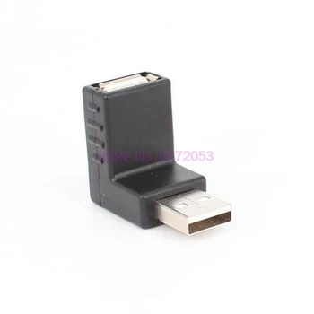 200pcs/daug Naujų Jungtis stačiu Kampu USB Vyrų Žemyn Nukreipta Horizontaliai Female Adapter Išplėtimo Jungtis