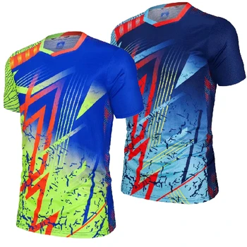 2020 Naujas trumpas rankovės Vyrų Badmintono Marškinėliai Quick Dry Kvėpuojantis golfas Stalo Tenisas t shirts veikia vyrų t-shirt Fitneso drabužių