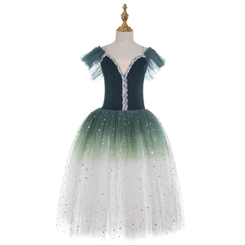 2023 Naujas Royal Blue Balerinos Suknelė Mergaitėms Baleto Sijonas Ilgas Šokių Suknelė Vaikams Moterų Veiklos Kostiumai Mergaičių Diržas Bell