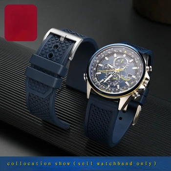23 mm Piliečio Blue Angel AT8020 pirmosios kartos watchband AT8020 fluoro guma Dirželis Cartier Calibo žiūrėti juosta priedai