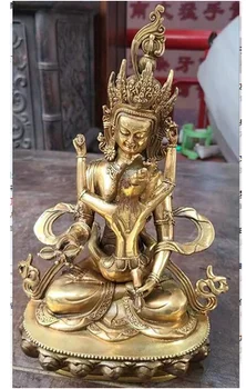 28CM kolekcionuojamų Tibeto Budistų bronzos Vajrasattva Yabyum EINZIGARTIG budos statula vestuvių vario Apdaila nekilnojamojo