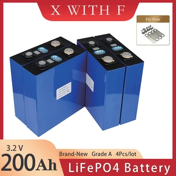 3.2 V 200Ah LiFePO4 Baterija Ląstelių Pack 4/8/16/32Pcs 100% Visos Talpos Įkraunamas Ličio Geležies Fosfato Saulės Energijos Banko RV
