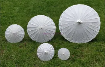 30pcs nuotakos vestuvių skėčiai nuo saulės Balto popieriaus skėčiai Kinijos mini amatų skėtis 4 Skersmuo:40,60 cm vestuvių skėčiai
