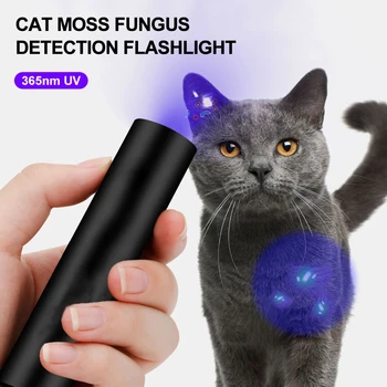 365nmUV Šviesos USB Įkraunamas Žibintuvėlis Ultravioletinės Lempos Nešiojamas Žibintuvėlis Juoda Pet Moss Detektorius Kačių, Šunų Lovos Klaidą Supeliję Maisto