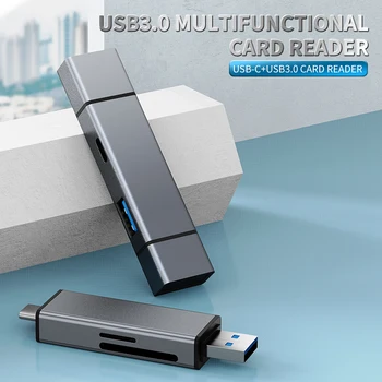 4-in-1 USB 3.0 Atminties Kortelių Skaitytuvas Micro SD USB OTG Adapterio Išorės Foto Kamera SD SDHC UHS-I Suderinamos su PC Ląstelių Phons