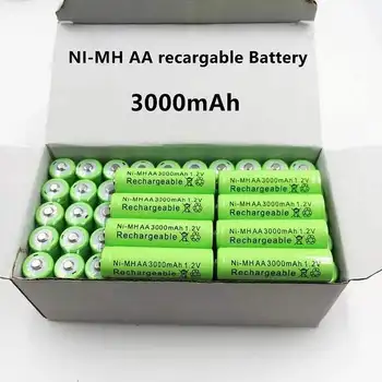 4 ~ 20 VNT 1,2 V 3000 MAh NI-MH AA Pre-cargado Bateras Recargables NI-MH Recargable AA Batera para Juguetes Micrfono De La Cmara