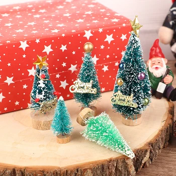 4Pcs/Set 1:12 Miniatiūriniai Lėlių Kalėdų Eglutė Kedro Medžio Snaigės Pušų Spyglių Medžio Lėlės Namas Sodo Dekoro Žaislas Priedai