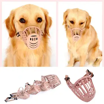50%HOTPlastic Reguliuojamas Pet Šunys, Katės Snukis Krepšelį Dizaino Anti Nagų Kramtymas MaskS1