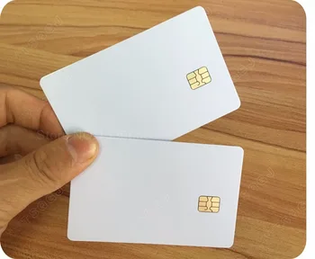 50pcs ISO 7816 Tuščias Baltas pvc chip CR80 Standartinio dydžio SLE4442 plastiko susisiekti smart card