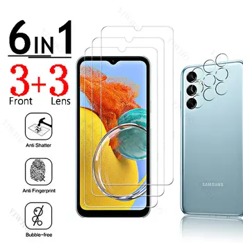 6in1 Visiškai Padengti Stiklo Samsung Galaxy M14 pirštų Atspaudų Atrakinti Samsung M 14 6.6