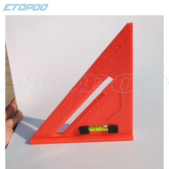7inch Raudonosios Aikštės Stogų Trikampio Kampas Matlankis Dailidės Matavimo Išdėstymo Įrankis Matavimo Liniuotė