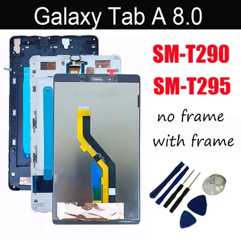 8 colių Samsung Tab 8.0 2019 SM-T290 SM-T295 T290 T295 Jutiklinio Ekrano LCD Ekranas skaitmeninis keitiklis Stiklo skydų Surinkimo+įrankiai