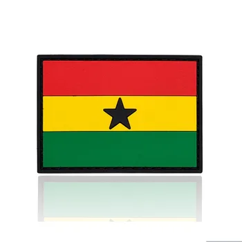 Afrikos Ganos PVC Vėliavos Pleistrai 3D Gumos Moralę Ženklelis Karinės Lauko Taktinių Lopai Kuprinė Šalmas Kablys Raištį 5*8CM