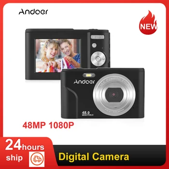 Andoer Skaitmeninis Fotoaparatas 48MP 1080P 2.4 colių IPS Ekranas 16X Priartinimas Automatinis Fokusavimas Laikmatis Veido Aptikimo, Anti-shaking nuotrauka