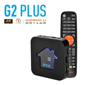 Android 11 TV Langelį Brasil GTmedia G2 PLUS 4K HD imtuvą Pastatytas 2.4 G WiFi Amlogic S905W2 16GB 2GB H. 265/VP9 60fps