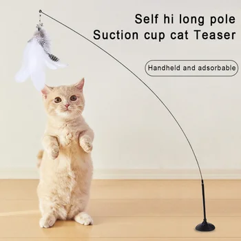 Automatiškai Funny Cat Stick Modeliavimas Pelės Interaktyvus Kibinimas Žaislas Juokinga Plunksna su Bell Kitten Žaisti Lazdelė su Gyvis Žaislas