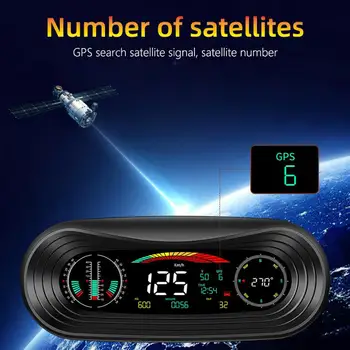 Automobilių Sunkvežimių Smart GPS Šlaito Metre Inclinometer Įspėjimo Signalas Spidometras