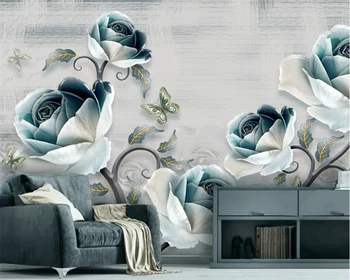 beibehang 3d tapetai užsakymą mados 3D iškilumo magnolija povas šviežių Eurovizijos fone de papel parede wallpapermural
