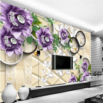 beibehang Didelis tapetai freskomis foto užsakymą bet kokio dydžio 3D reljefo gėlės aukštos kokybės minkštos pakuotės fone sienų tapyba