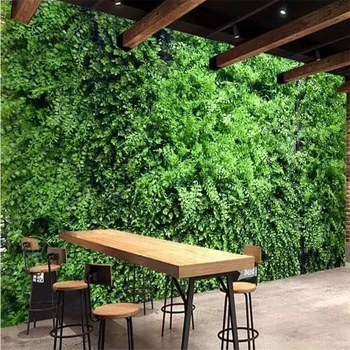 beibehang Tapetai užsakymą tapetai, freskos asmenybės hotel restaurant freskos žaliųjų lapų fone, dekoratyvinis dažymas