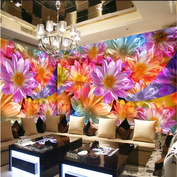 beibehang Užsakymą tapetai 3D freskos retro gėlių desertas gėlių raudoname fone sienų apdailai papel de parede para quarto