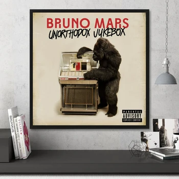 Bruno Mars Netradicinė Jukebox Muzikos Albumo Viršelio Plakatas Drobė Art Print Namų Dekoro, Sienų Tapyba ( Be Rėmelio )