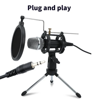 Capacitive Dual Layer Akustinis Filtras Mikrofonas Balso Skambučius,Įrašinėti Dainas,Transliacija,Internete Klases ir Pan USB Lnterface
