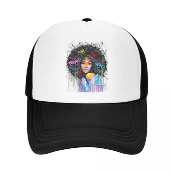 Custom Amerikos, Afrikos Mergina juodaodžių Moterų Beisbolo Kepurė Vyrams, Moterims, Kvėpuojantis Sunkvežimio vairuotojas Hat Streetwear