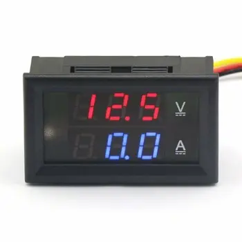 DC 0-100V Dviguba LED Skaitmeninis Voltas metrui Ammeter Įtampos AMP Galios Matuoklis 0-50A Dabartinės voltmeter