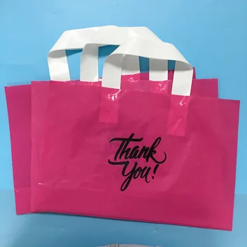 Didmeniniams 500pcs/daug Aukštos kokybės plastikinių pirkinių maišeliai su rankena logotipą boutique pirkinių krepšys pasirinkti dydžių ir spalvų
