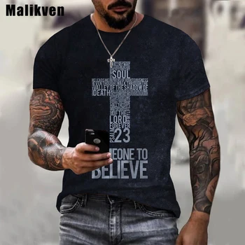 Dievo Meilė ir Išpirkimo Pasaulio Vyrų 3d Atspausdintas T-shirt Jėzaus Kristaus Kryžiaus Spausdinami 3d Marškinėlius Unisex Atsitiktinis O-Kaklo Marškinėliai