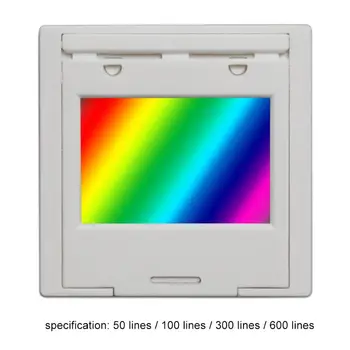 Difrakcijos Gardelės 50/100/300/600 linija 2mm Perdavimo Grotelėmis Spektrofotometru Optinis Mokymo Eksperimentas Plastiko