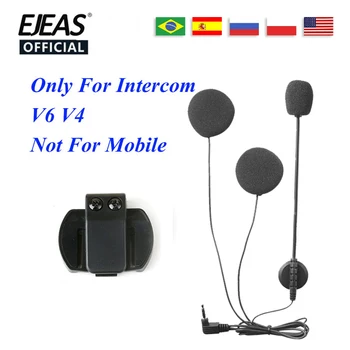 EJEAS 3.5 mm Mikrofoną, Garsiakalbį laisvų Rankų įranga Ir Šalmas Domofonas Įrašą EJEAS V4 V6 Motociklu Interphone