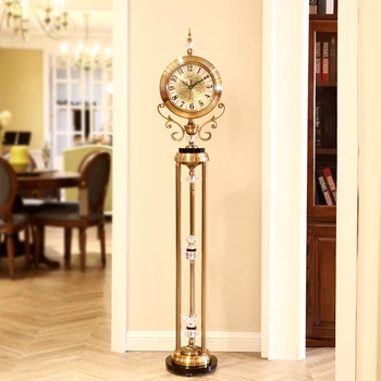 Europos kūrybos grindų laikrodis kambarį vila dekoratyvinis sėdynės laikrodis didelis mados prabangus modelis kambarys laikrodis Amerikos laikrodis