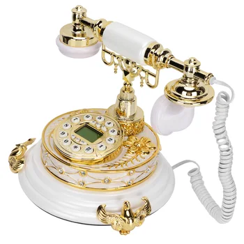 Europos Mados Vintage Telefono Pasukama Plokštė Pasukimo Dial Telephone Antikvariniai Telefonai Laidinį Telefoną, Namų Biuras, Viešbutis