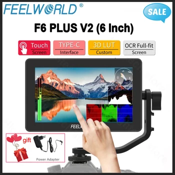 FEELWORLD F6 PLUS V2 4K Ekranas 6 Colio Kamera, DSLR Srityje, Stebėti 3D LUT Touch Ekranas IPS FHD 1920x1080 Vaizdo Kamera
