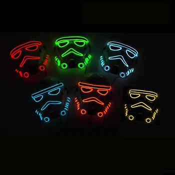 Filmo LED Žėrintis Kaukė Filmų Personažų Vaidmenų Kostiumai, Rekvizitas, Helovyno Cosplay Maskuotis Šalis Šokių Muzikos DJ Šviesos Kaukė