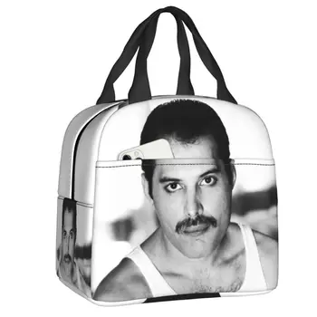 Freddie Mercury Izoliuoti Pietūs Maišą Lauko Iškylą Nešiojamų Aušintuvas Šilumos Queen Roko Bento Box Moterys Mokyklos Maisto Totalizator Krepšiai