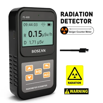 FS-600 USB Portable Geigerio Skaitiklis, Radiacijos Detektorius Metrų Radioaktyviųjų Spindulių X-Ray γ Spindulių Radiacija Testeris Dozimetro