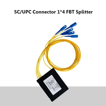 FTTH Kabelių Pluošto Optiniai 4 Way Splitter SC/UPC Jungtis 1*4 FBT Splitter,1Meter