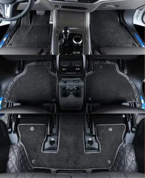Geriausia kokybė! Custom specialių automobilių kilimėliai Mercedes Benz GLB 180 200 250 2023-2020 7 sėdimos vietos patvarus dvigubai sluoksnių kilimai
