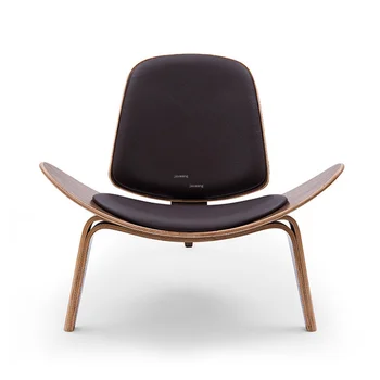Hans Wegner Stiliaus Trikojis Shell Kėdė Pelenų Faneros Audinio Apmušalai Kambarį Kėdės, Baldai Modernus Poilsio Shell Kėdė